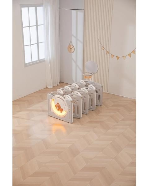 Манеж UNIX Kids DeLuxe Grey,180 x 200 см с игровыми аксессуарами