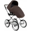 Детская коляска Roan Bass Next Classic 2.0 d14 3 в 1 с автокреслом Tutis Elo Lux EduSky Black BSNC/93/2 Turkish Coffe/Black/руч.Cappuccino