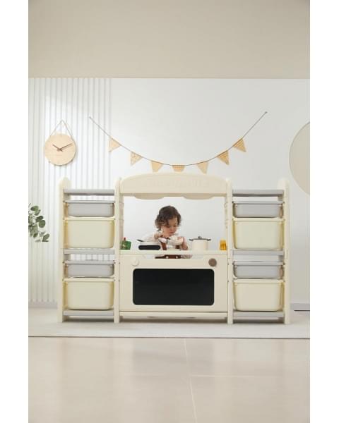 Кухня детская UNIX Kids Cook & Store 8 ящиков Grey