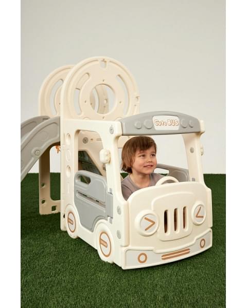 Игровой комплекс с горкой UNIX Kids Bus 171 см Grey
