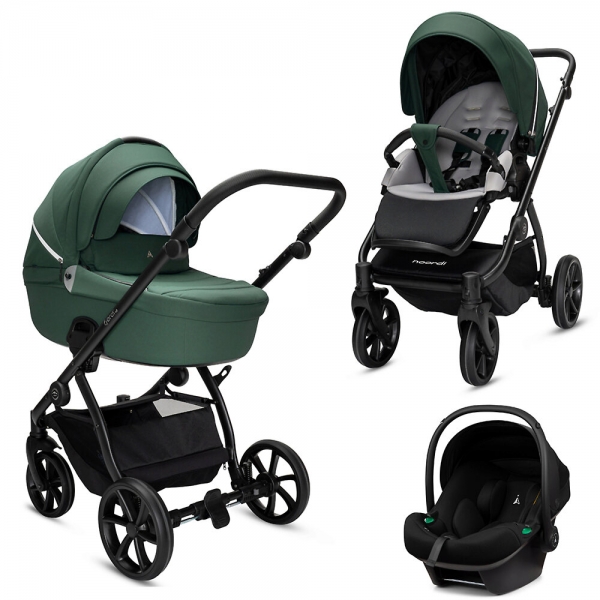 Детская коляска Noordi Fjordi V2 + Terra i-Size 3 в 1 Emerald green