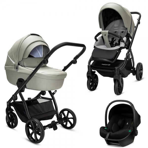 Детская коляска Noordi Fjordi V2 + Terra i-Size 3 в 1 Sleet кожа