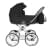 ROAN Коляска 2 в1 Bass Next Classic короб + прогулка Black /Chrome/d14/руч.Коричневый (2места)