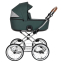 ROAN Коляска 2 в1 Bass Next Classic короб + прогулка Black /Chrome/d14/руч.Коричневый (2места)