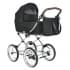 ROAN Коляска 2 в1 Bass Next Classic короб + прогулка Black /Chrome/d14/руч.Коричневый (2места)