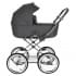 ROAN Коляска 2 в1 Bass Next Classic короб + прогулка Black /Chrome/d14/руч.Коричневый (2места)