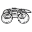 ROAN Коляска 2 в1 Bass Next Classic короб + прогулка Black /Chrome/d14/руч.Коричневый (2места)
