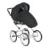 ROAN Коляска 2 в1 Bass Next Classic короб + прогулка Black /Chrome/d14/руч.Коричневый (2места)