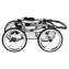 ROAN Коляска 2 в1 Bass Next Classic короб + прогулка Black /Chrome/d14/руч.Коричневый (2места)