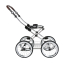 ROAN Коляска 2 в1 Bass Next Classic короб + прогулка Black /Chrome/d14/руч.Коричневый (2места)