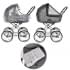 ROAN Коляска 2 в1 Bass Next Classic короб + прогулка Black /Chrome/d14/руч.Коричневый (2места)