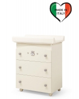 Пеленальный комод Erbesi Charly 3 ящика слоновая кость