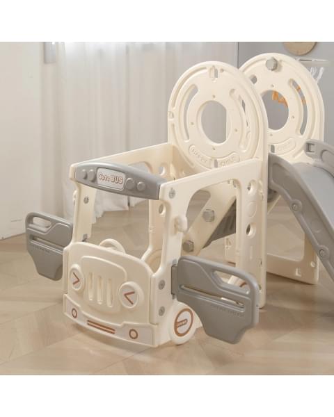 Игровой комплекс с горкой UNIX Kids Bus 171 см Grey