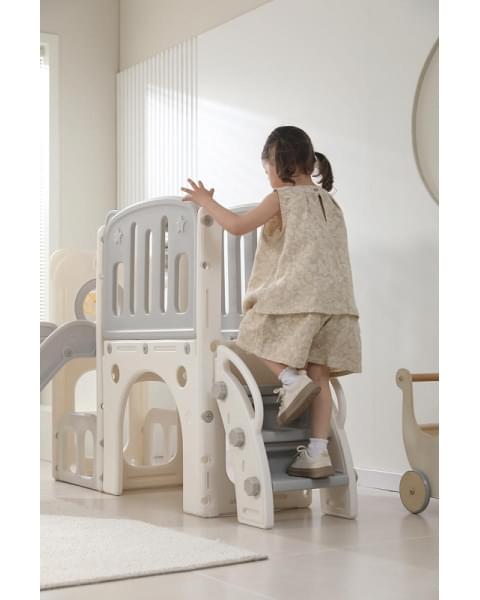 Игровой комплекс с горкой UNIX Kids Star Grey