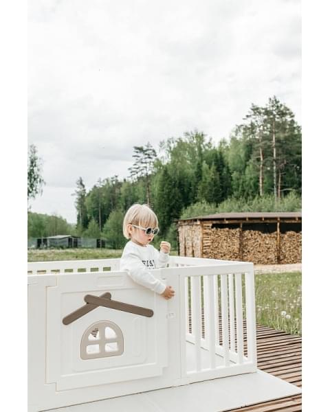 Большой детский игровой манеж UNIX Kids Classic Tree House 150 x 180 Camel