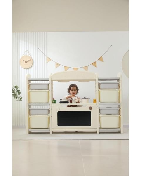 Кухня детская UNIX Kids Cook & Store 8 ящиков Grey