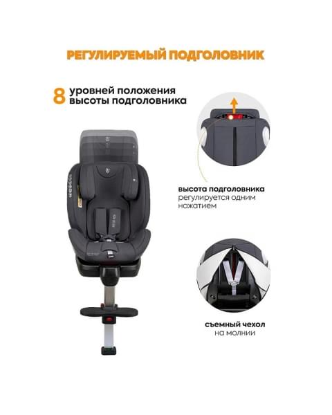 Автокресло Jovola Jet 8.0 Isofix серый