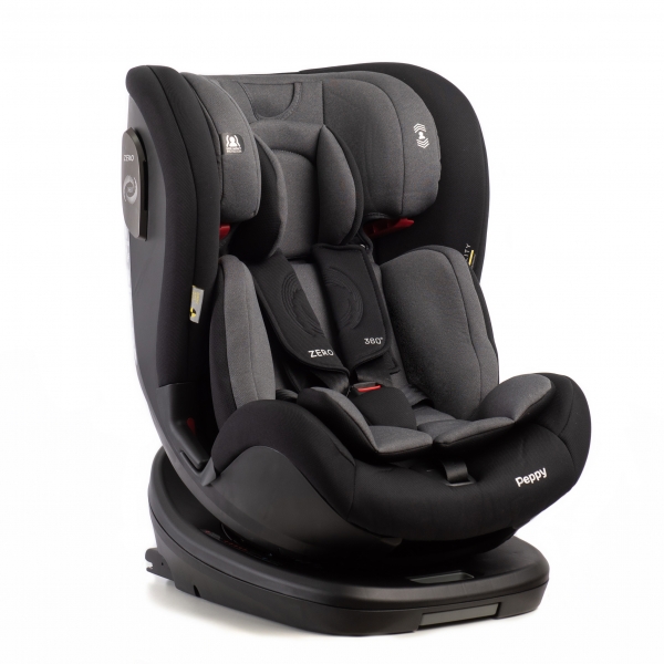 Автокресло Peppy Zero Isofix 0-36 с рождения до 12 лет (black/grey)