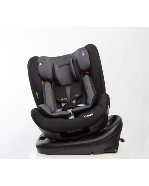 Автокресло Peppy Zero Isofix 0-36 с рождения до 12 лет (black/grey)