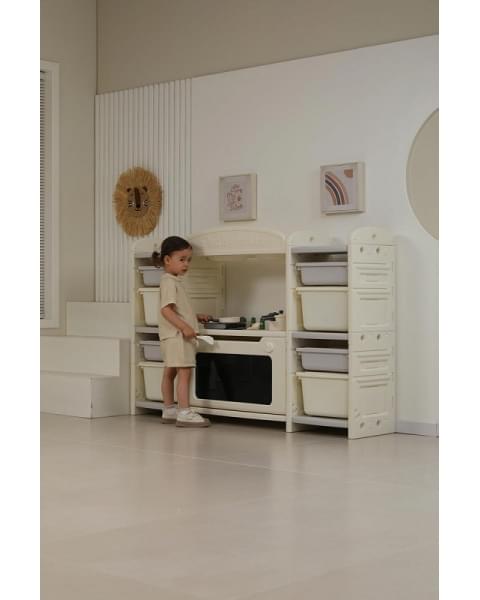 Кухня детская UNIX Kids Cook & Store 8 ящиков Grey