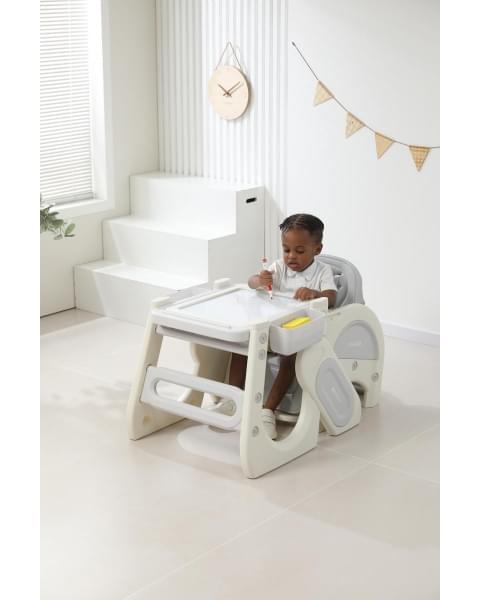 Стул для кормления UNIX Kids Cloud Трансформер (3 in 1) Grey