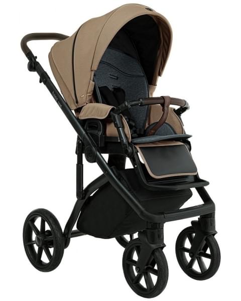 Детская коляска Roan Bass Next 2.0 3 в 1 с автокреслом Tutis Elo Lux EduSky Black BSN/42/2 Mocha Mousse/Black/руч.Cappuccino