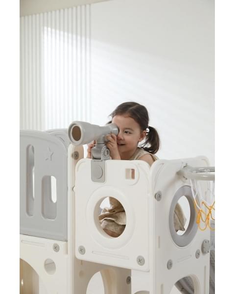 Игровой комплекс с горкой UNIX Kids Star Grey