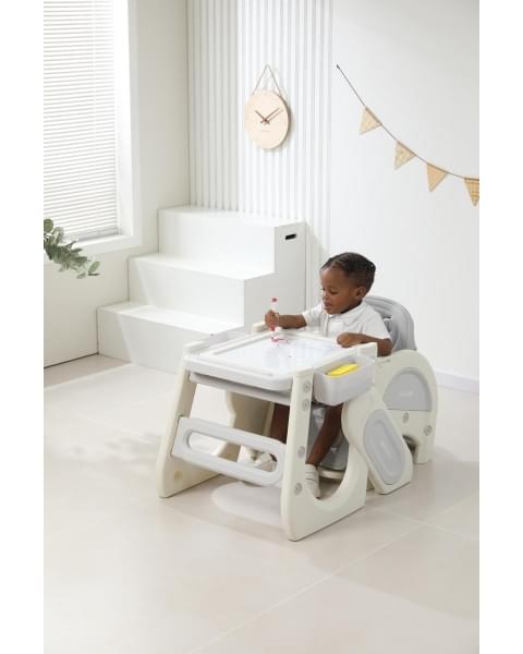 Стул для кормления UNIX Kids Cloud Трансформер (3 in 1) Grey