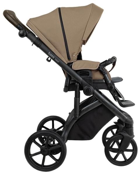 Детская коляска Roan Bass Next 2.0 3 в 1 с автокреслом Tutis Elo Lux EduSky Black BSN/42/2 Mocha Mousse/Black/руч.Cappuccino