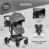 Детская коляска трансформер Farfello Aimile PRO темно-серый A5-6 экокожа
