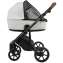 Детская коляска Roan Bass Next Кожа 2.0 3 в 1 с автокреслом Tutis Elo Lux EduSky Black BNL/70/2 Island Stone /Black/ руч.Коричневый