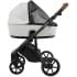 Детская коляска Roan Bass Next Кожа 2.0 3 в 1 с автокреслом Tutis Elo Lux EduSky Black BNL/70/2 Island Stone /Black/ руч.Коричневый