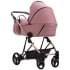 Детская коляска Bebetto Yoddi Premium Class 2 в 1 05 розовая кожа рама бронза