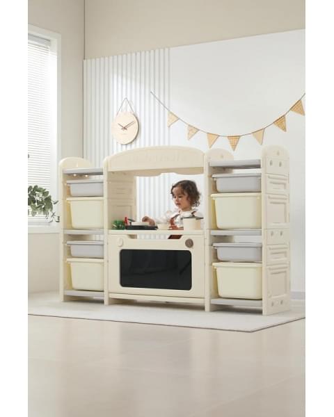 Кухня детская UNIX Kids Cook & Store 8 ящиков Grey