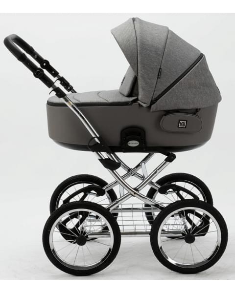 Детская коляска Adamex Porto Retro 3 в 1 PO-PS05 (Т.СЕР+Т.СЕР.КОЖА)