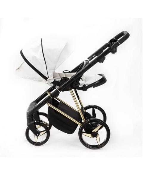 Детская коляска Adamex Blanc Special Edition 2 в 1 BL-PS782 (БЕЛ.В БЛЕСТКУ+БЕЛ.КОЖА+ЗОЛОТО РАМА)