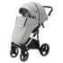 Детская коляска Adamex Cortina Deluxe 2 в 1 CT304 (СВ. СЕР.КОЖА+СЕРЕБ.ОТДЕЛКА+ ХРОМ РАМА)
