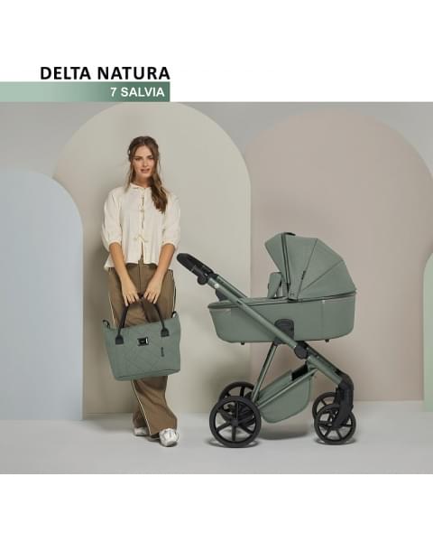 Детская коляска Adamex Delta Natura 3 в 1 DN-7-SALVIA (ШАЛФЕЙ)