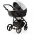 Детская коляска Adamex Lanti Deluxe 2 в 1 LN-SD107 (СВ.СЕР.КОЖА + ЧЕРН. КОЖА)