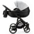 Детская коляска Adamex Lanti Deluxe 2 в 1 LN-SD107 (СВ.СЕР.КОЖА + ЧЕРН. КОЖА)