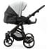 Детская коляска Adamex Lanti Deluxe 2 в 1 LN-SD107 (СВ.СЕР.КОЖА + ЧЕРН. КОЖА)