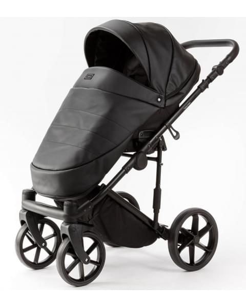Детская коляска Adamex Locco Light Deluxe 3 в 1 LL-SA02 (ЧЕРН.КОЖА)