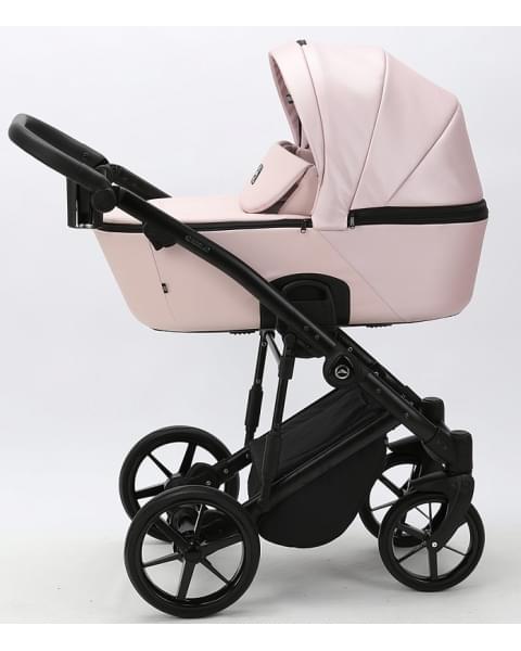 Детская коляска Adamex Mobi Deluxe 2 в 1 M-SD04 (РОЗОВЫЙ+РОЗОВ. ПЕРЛ.КОЖА)