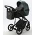 Детская коляска Adamex Mobi Deluxe 2 в 1 M-SD07 (ТЕМНО-ЗЕЛЕНЫЙ ПЕРЛ+ЧЕРН.КОЖА)