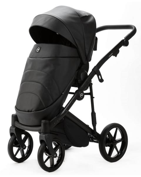 Детская коляска Adamex Mobi Deluxe New 2 в 1 MN-SA02 ЧЕРНАЯ КОЖА