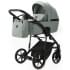 Детская коляска Adamex Mobi Deluxe New 2 в 1 MN-SA20 СЕРО-ЗЕЛЕНАЯ КОЖА