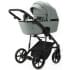 Детская коляска Adamex Mobi Deluxe New 2 в 1 MN-SA20 СЕРО-ЗЕЛЕНАЯ КОЖА
