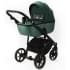 Детская коляска Adamex Nola 3 в 1 N-PS116 (ЗЕЛ + ИЗУМРУД. ПЕРЛ. КОЖА)
