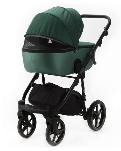 Детская коляска Adamex Nola 3 в 1 N-PS116 (ЗЕЛ + ИЗУМРУД. ПЕРЛ. КОЖА)