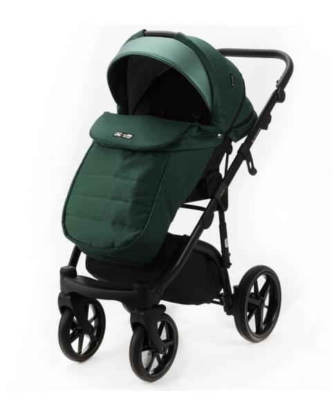 Детская коляска Adamex Nola 3 в 1 N-PS116 (ЗЕЛ + ИЗУМРУД. ПЕРЛ. КОЖА)